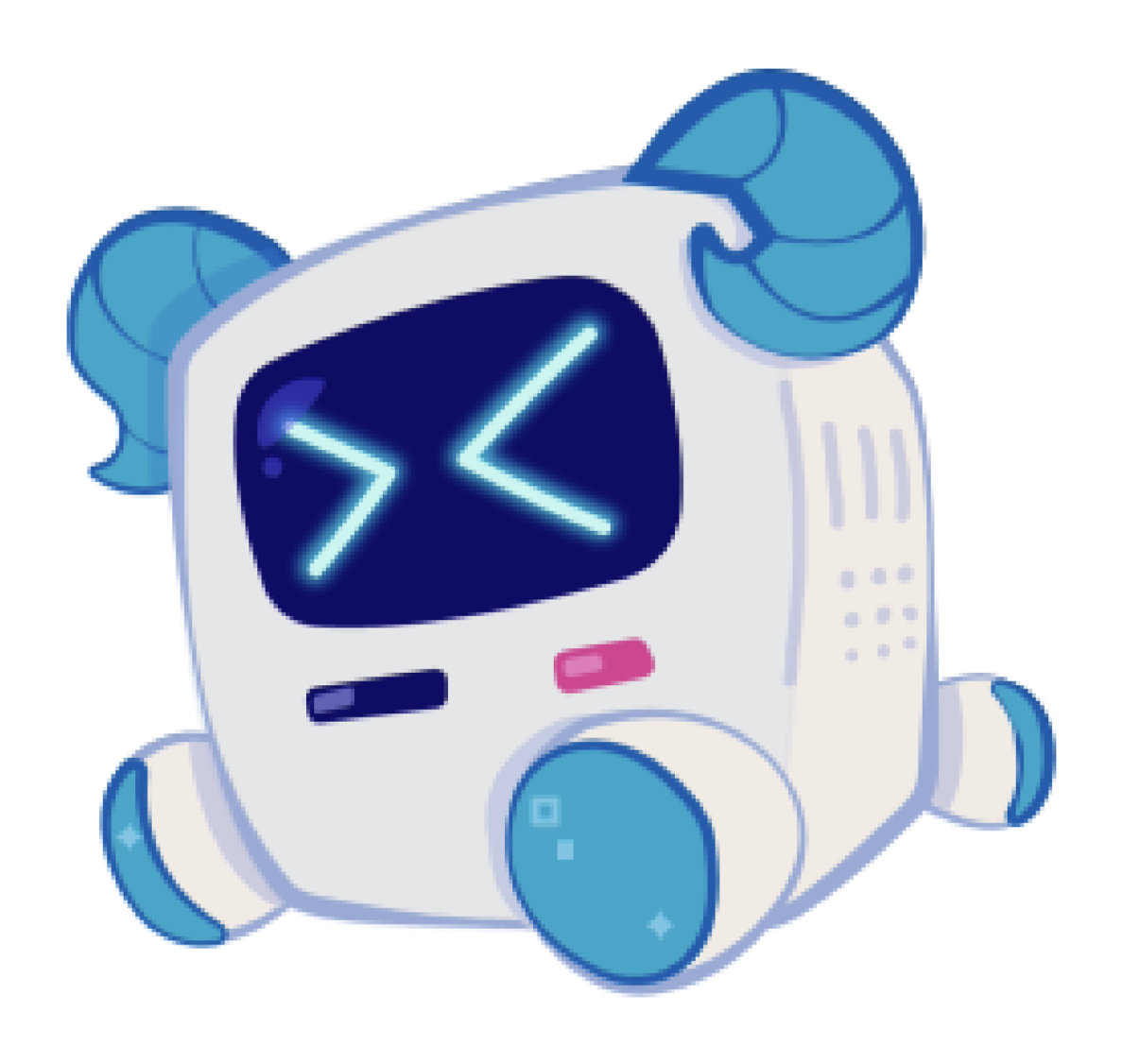 Official HackNC 2025 ram and game-console mascot